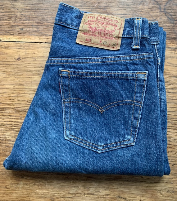 Levi's 501 Vintage USA Early 90s W30 L36 Size Measured/actual Size