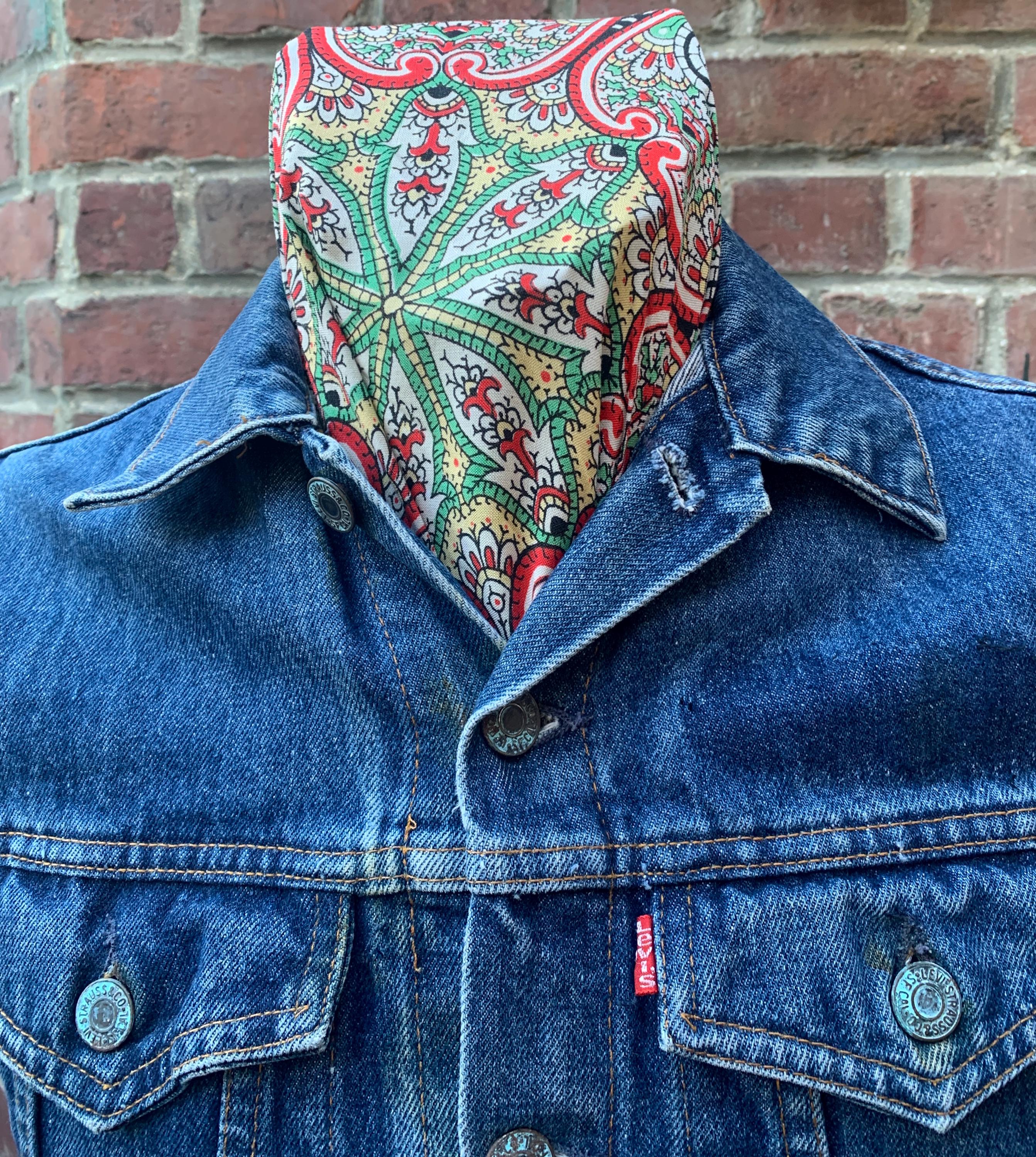 70s Levi's Vintage Biker Vest Jacket USA Made Actual Size Measured