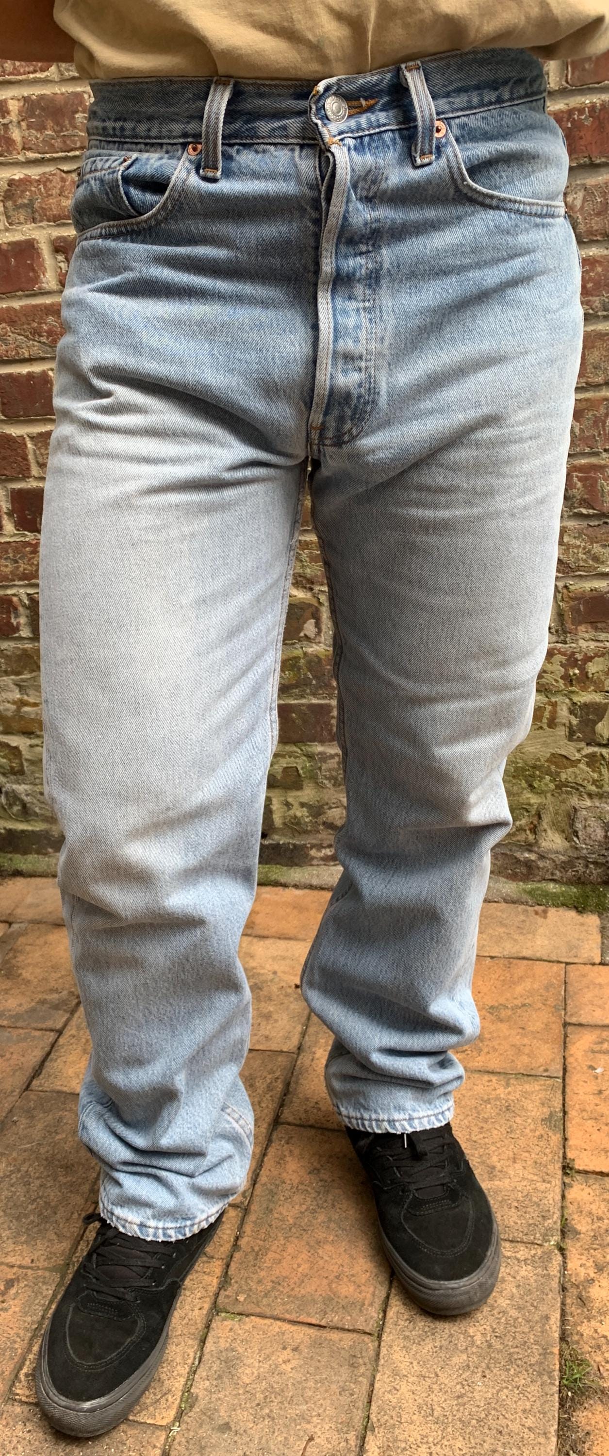 Levis 501 90s Vintage W32 L30 Made in USA Actual Size