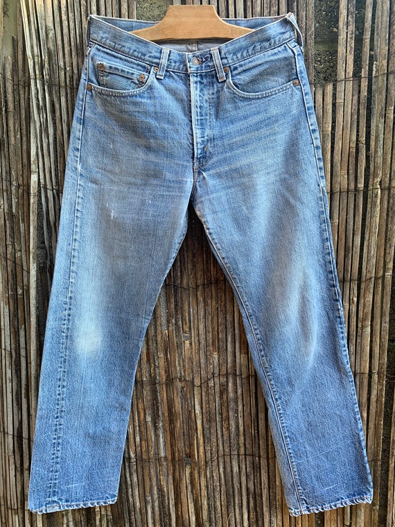 VTG Levis 505 Acid Wash Made In USA Denim Jeans Black Men's