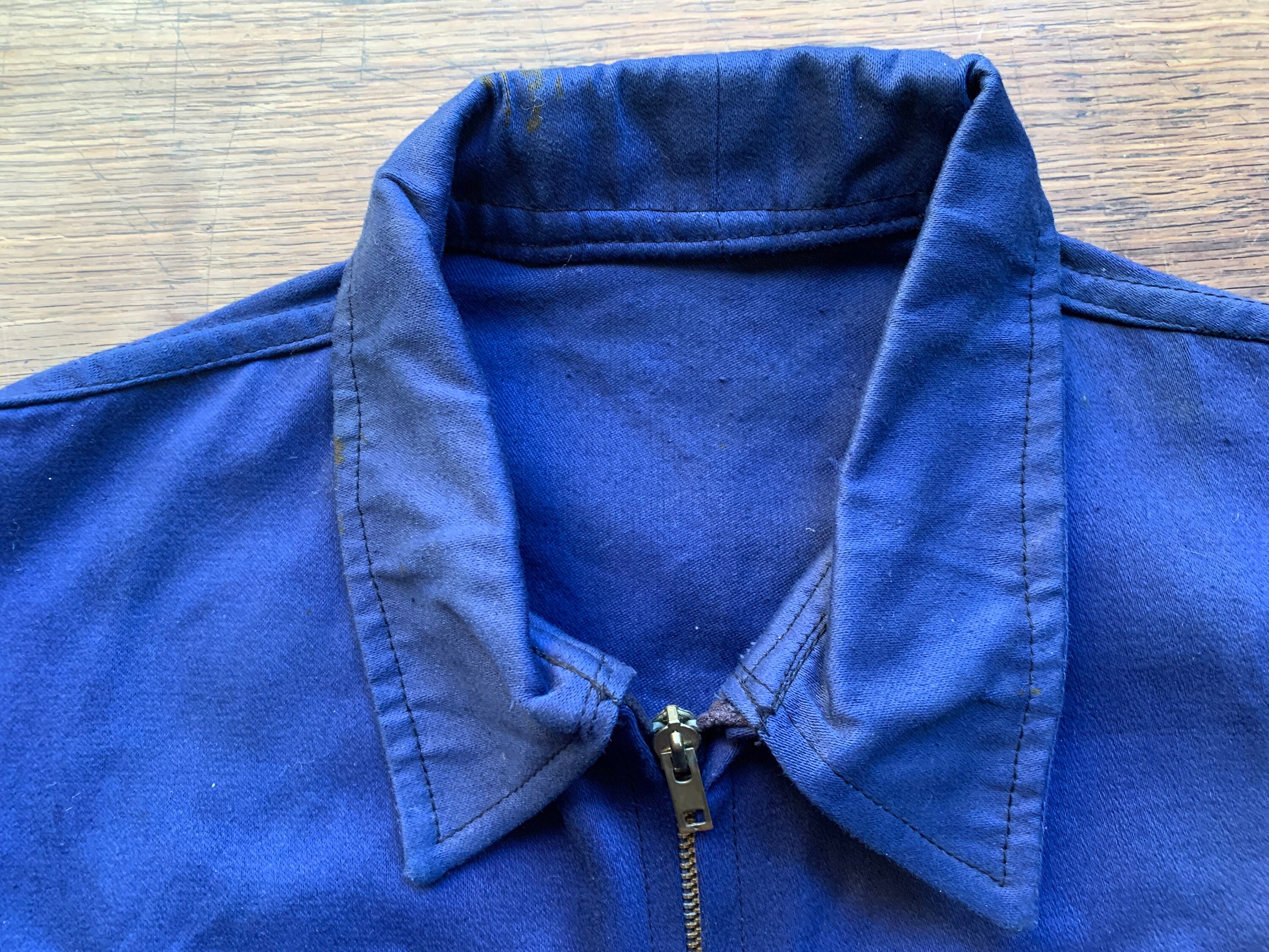 Deadstock 50s Cyclist Work Jacket French Moleskin Made in Deadstock 50s Cyclist Work Jacket French Moleskin Made in