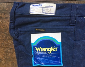 Wrangler Vintage Deadstock Bell Bottoms 11-146 Blue Bell jeans W29 L34 70s NOS