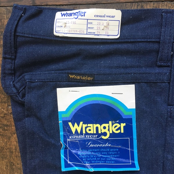 Wrangler Vintage Deadstock Bell Bottoms 11-146 Blue Bell jeans W29 L34 70s NOS