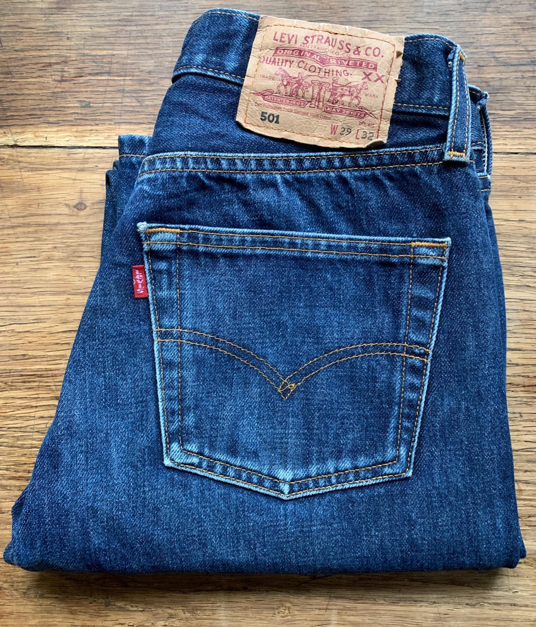 Levi's 501 90s Vintage W29 L32 Size Measured/actual Size Measured