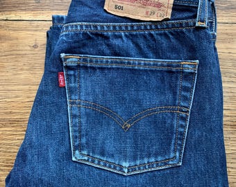 Levi's 501 90s Vintage W29 L32 Size Measured/actual Size Measured
