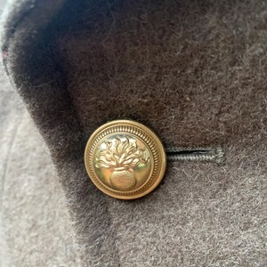 50s French Algeria War Era Military Coat Made in France Peacoat Actual Size Measured L/XL Excellent Condition! image 2