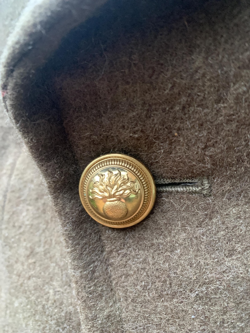 50s French Algeria War Era Military Coat Made in France Peacoat Actual Size Measured L/XL Excellent Condition! image 2