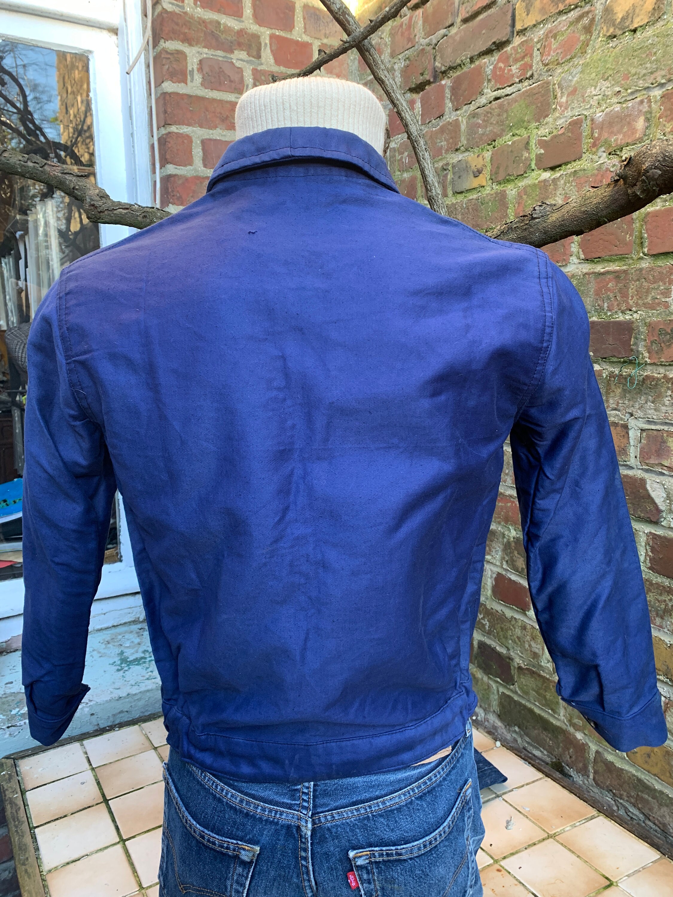 Deadstock 50s Cyclist Work Jacket French Moleskin Made in Deadstock 50s Cyclist Work Jacket French Moleskin Made in