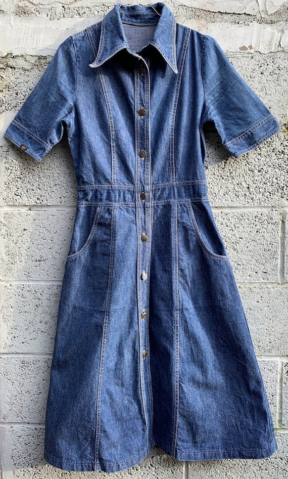 Fantastic Vintage Lee Maxi Denim Dress 70's Actual Size Measured/size Actual Measured W27-34fr XS Very Good Condition! - Etsy Fantastic Vintage Lee Maxi Denim Dress 70's Actual Size Measured/size Actual Measured W27-34fr XS Very Good Condition! - Etsy