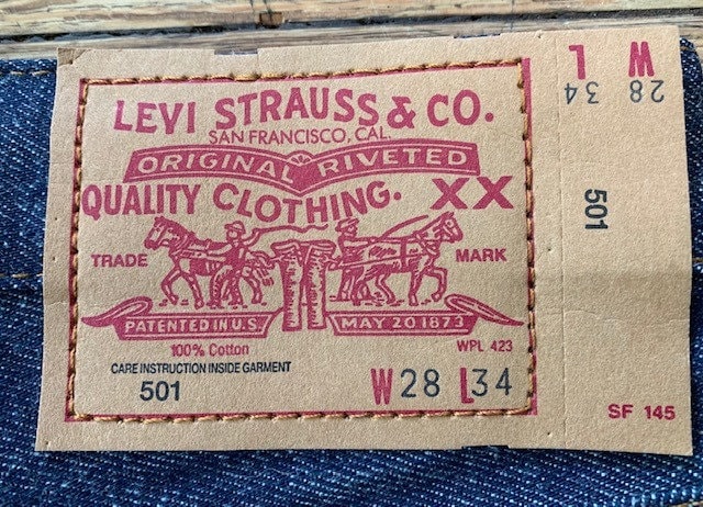 80s Levi's 501 Vintage Shrink to Fit Deadstock With Tags W28 L34