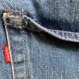 70s Levi&#39;s 505 USA Made Vintage Single Stitch W33 L32 Actual Size Measured/Taille Measurée W31-38.5Fr L27-68.5cm Good Vintage Condition!