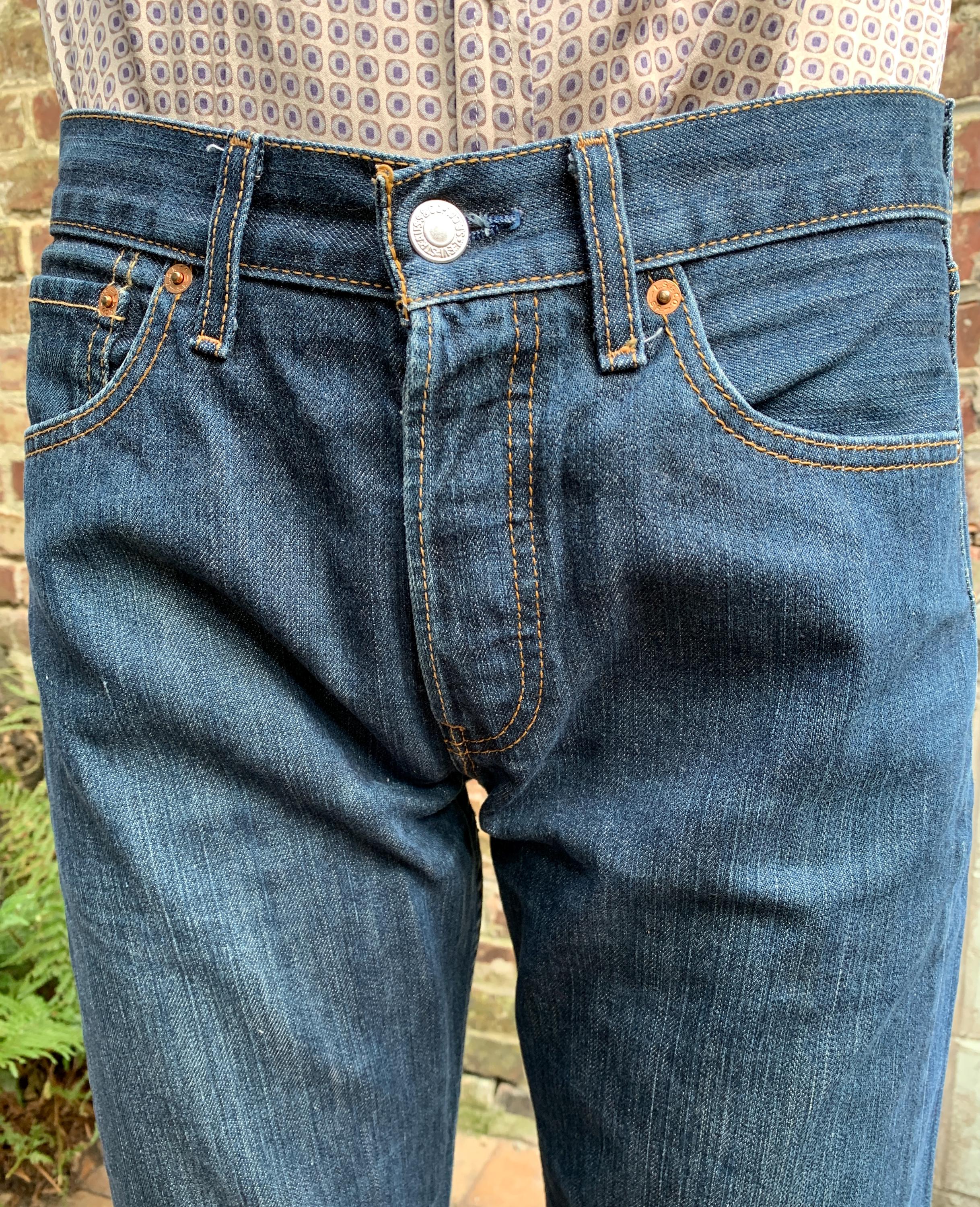 Levi s 501 Vintage W29 L32 Tamano real medido Tamano real medido W28 36Fr L31.5 80cm Buen estado Etsy Mexico