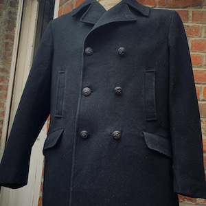 60s French Mod Peacoat Vintage - Véritable Caban Made in France Size M/L Very Good Vintage Condition !