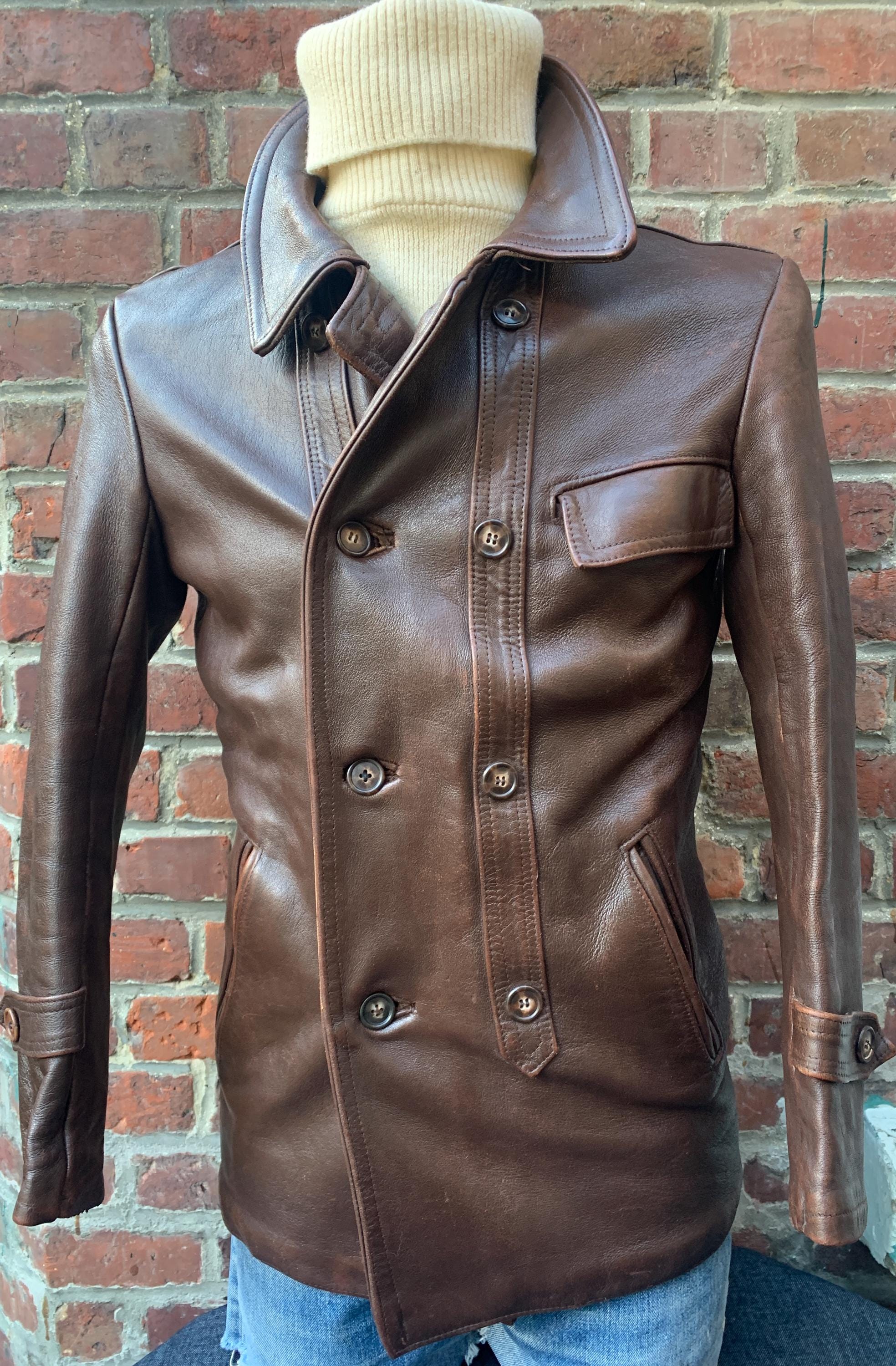 French Leather Jacket - Etsy