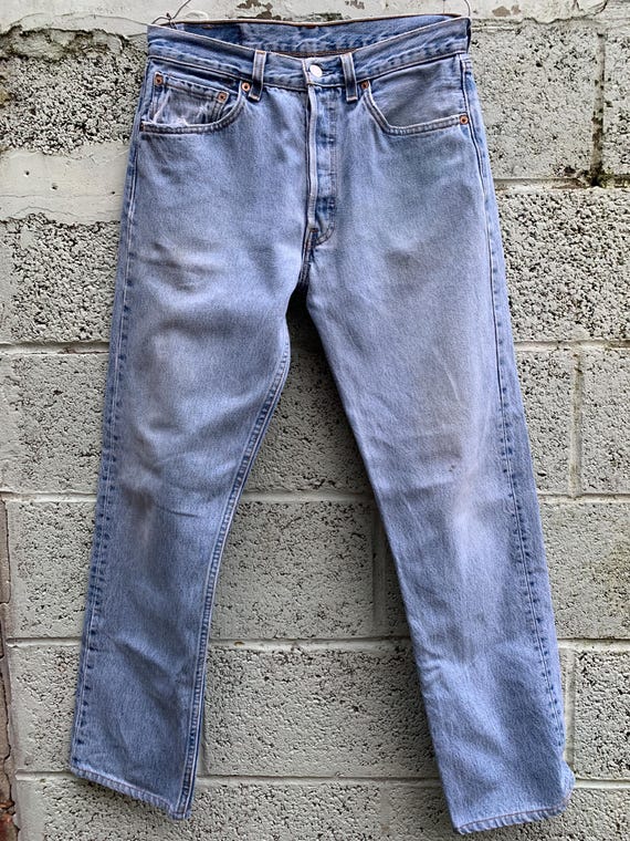 Levis 501 90s Vintage W31 L34 USA Made Actual Size Measured/taille