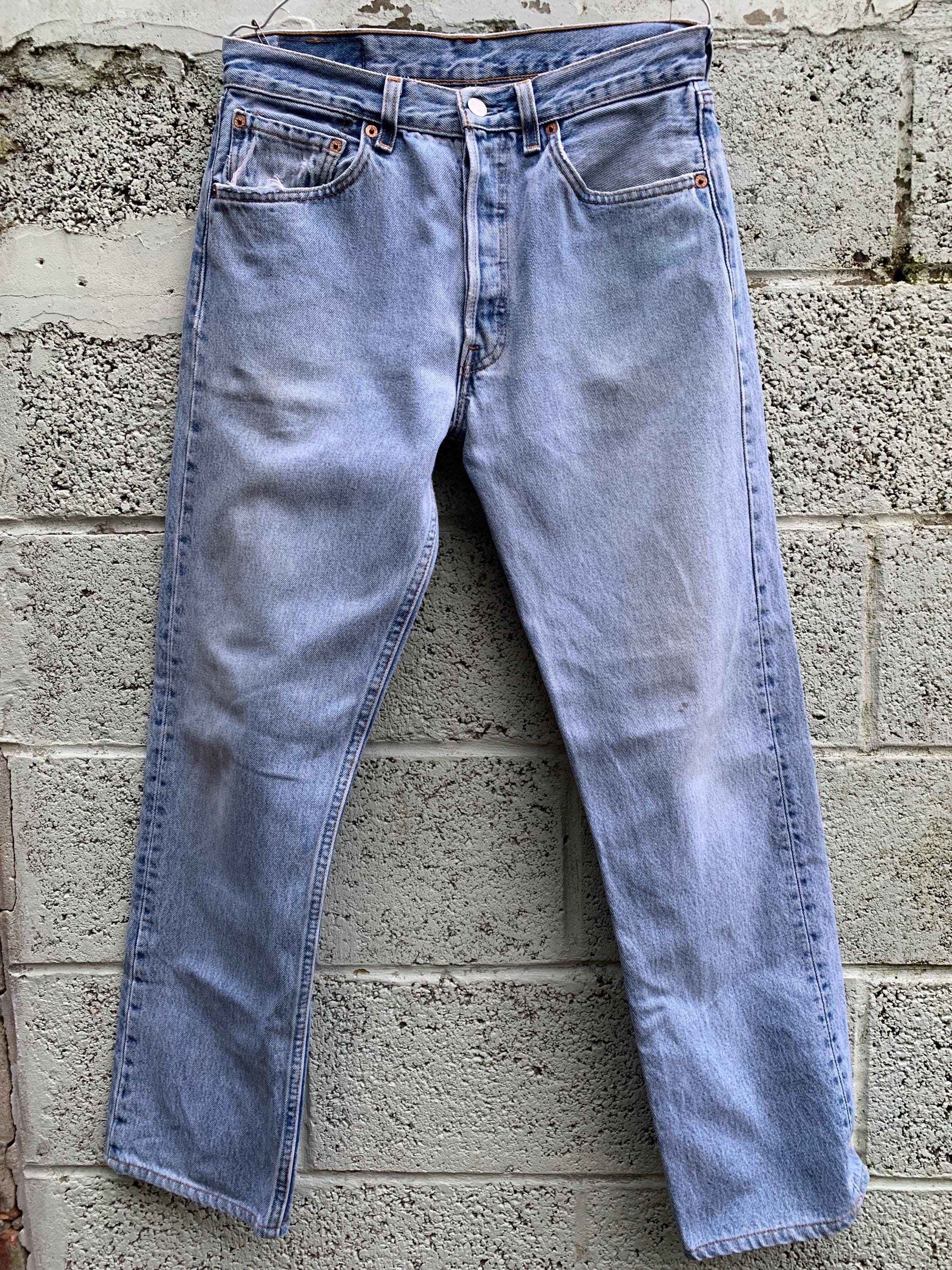 Levis 501 90s Vintage W31 L34 USA Made Actual Size Measured/taille