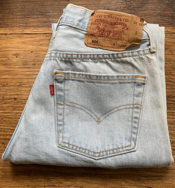 90s Levi's 501 Vintage W29 L32 Actual Size Measured/size Actual