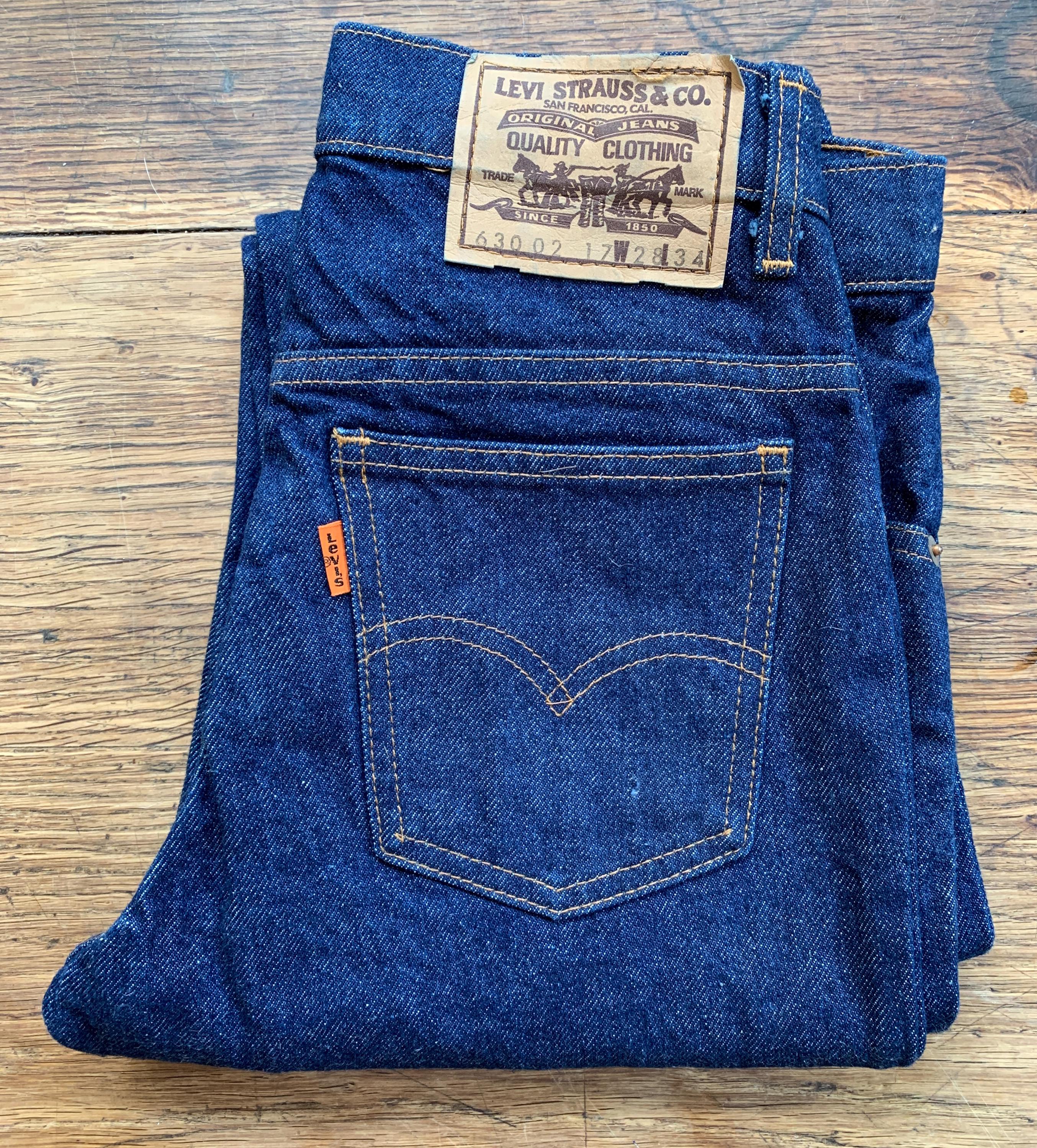 80s Levi's 630 Deadstock Vintage Early 80s W28 L34 Actual Size