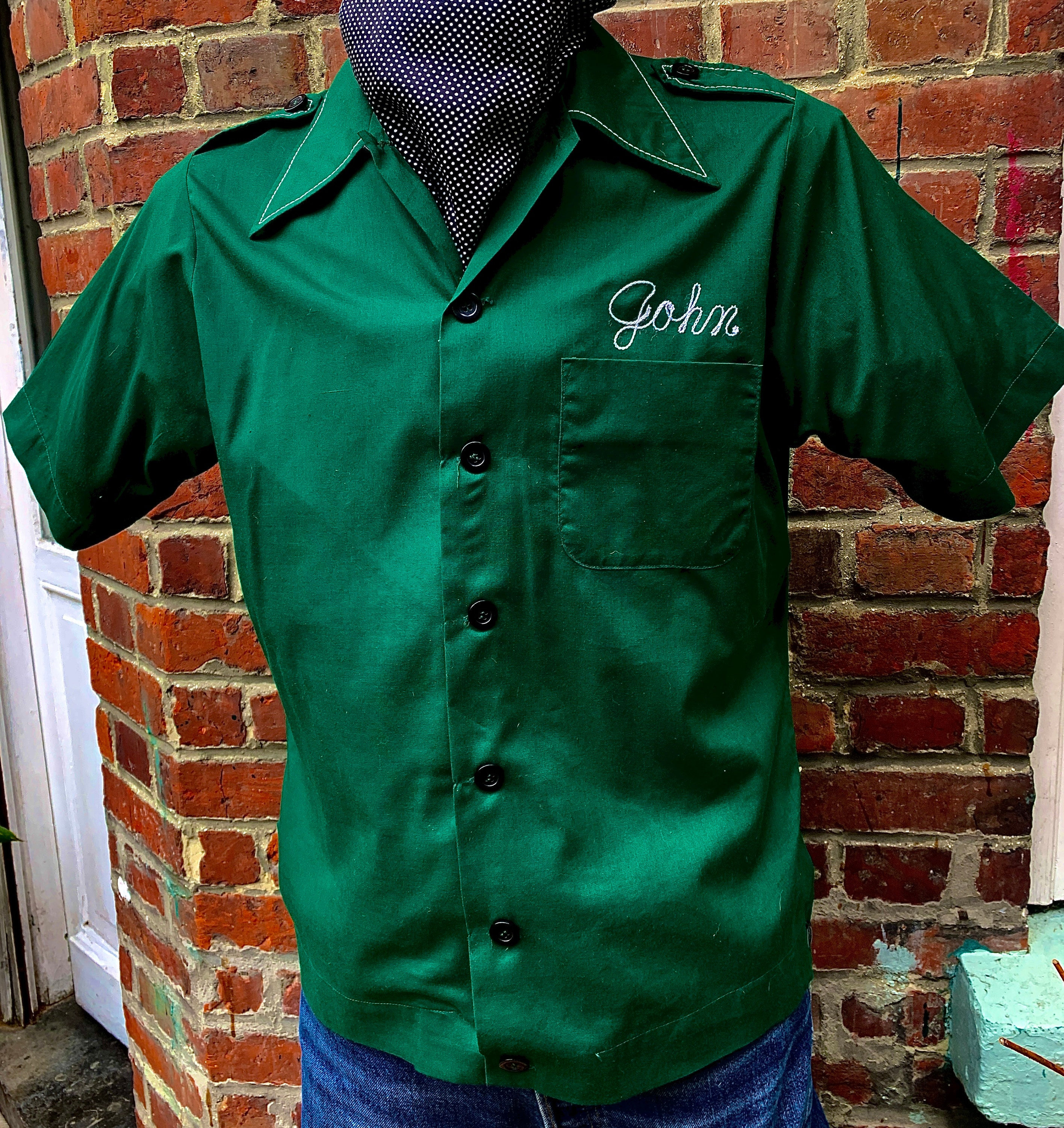 King Louie Bowling Shirt 70s Vintage Made in Usa Tag Size M