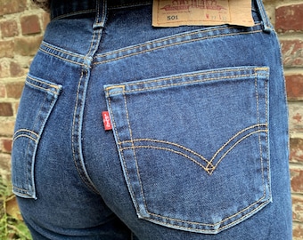 Levi's 501 Vintage 80's W27 L32 Actual Size Measured/Taille Réelle Mesurée W25-32Fr L31-78.5cm Very Good Condition !