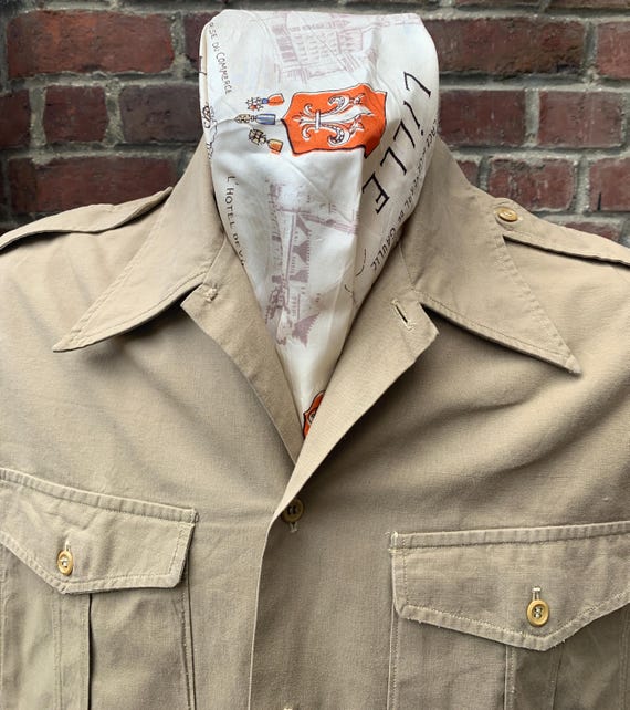 French 50s Military Shirt Indochina Algeria War Era Made in France