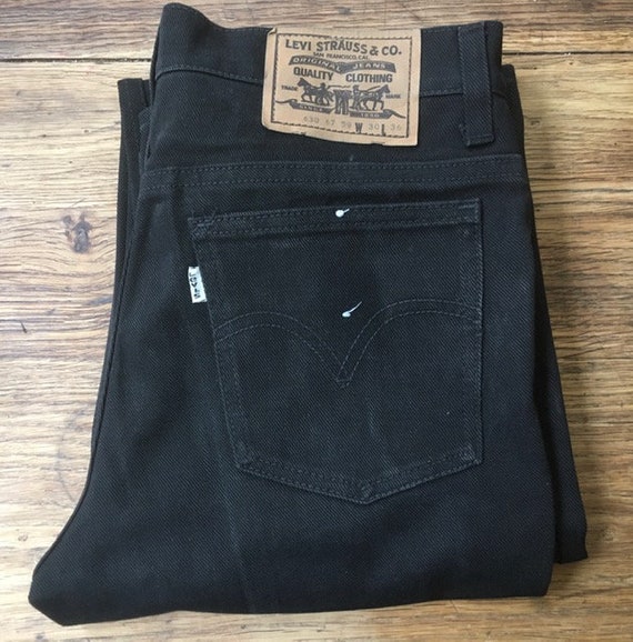 Levi's 630 Vintage Deadstock W30 L36 Black 80s NO… - image 1