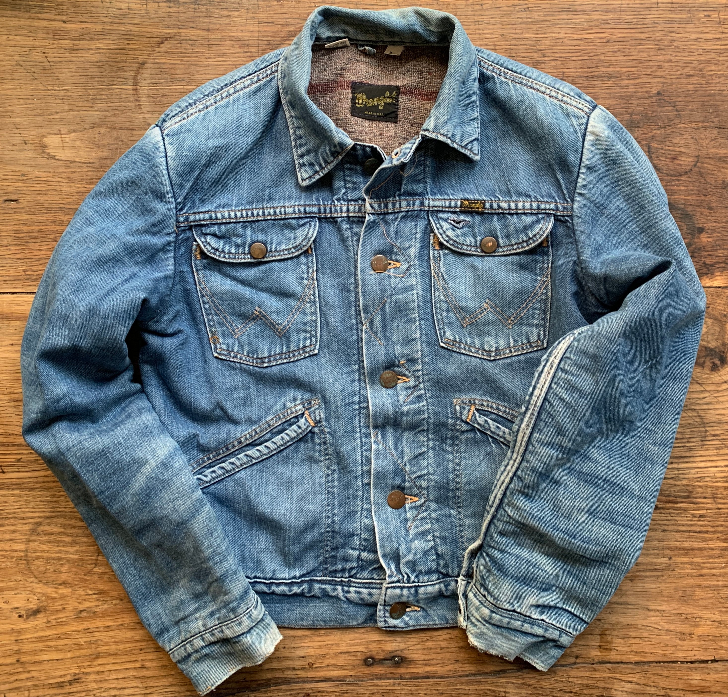 Wrangler Selvedge Vintage Jacket 1960s Selvedge Denim 124MJ Wrangler Selvedge Vintage Jacket 1960s Selvedge Denim 124MJ