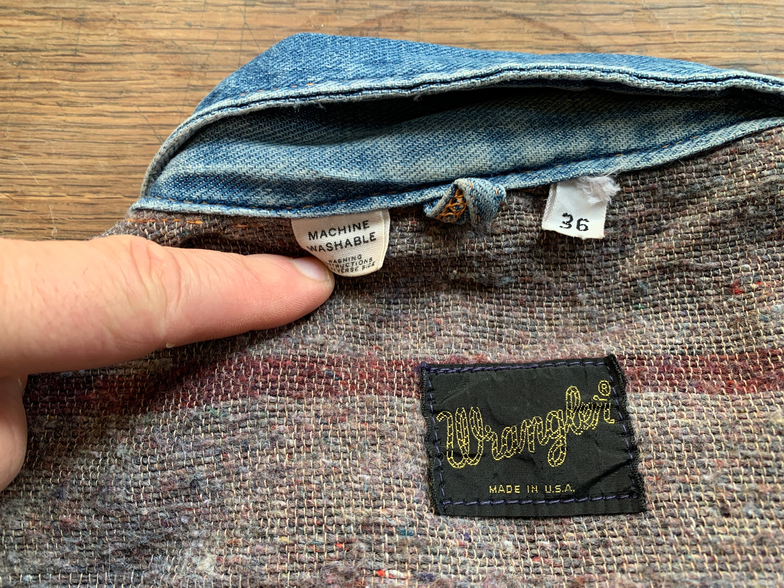 Wrangler Selvedge Vintage Jacket 1960s Selvedge Denim 124MJ