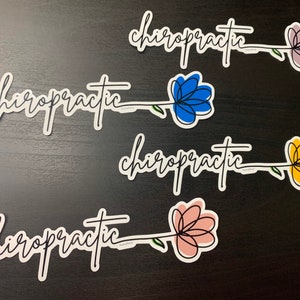 Chiropractic | Quiropractica Flower Sticker