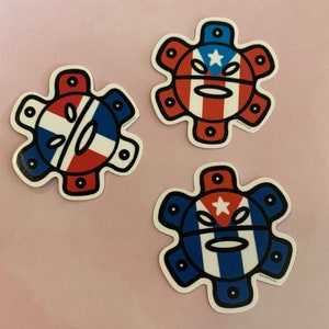 Sol Taino Flag Sticker | Flag Stickers | vinyl waterproof stickers | Cuba | Dominican Republic | Puerto Rico