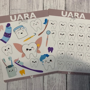 Dentist Sticker Sheet | Teeth Sticker Sheet | Dentistry Stickers | Journal Stickers | Planner Stickers | BuJo stickers