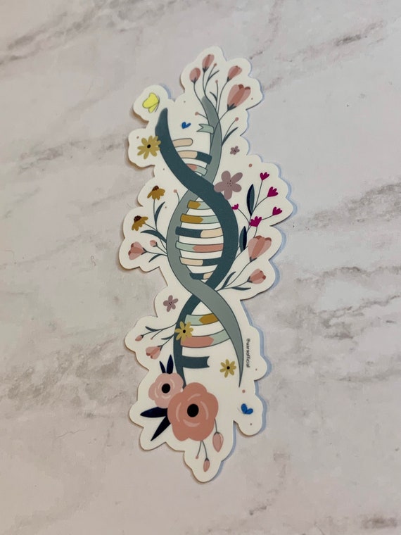 DNA and flowers | STEM Stickers | vinyl waterproof stickers | Biology