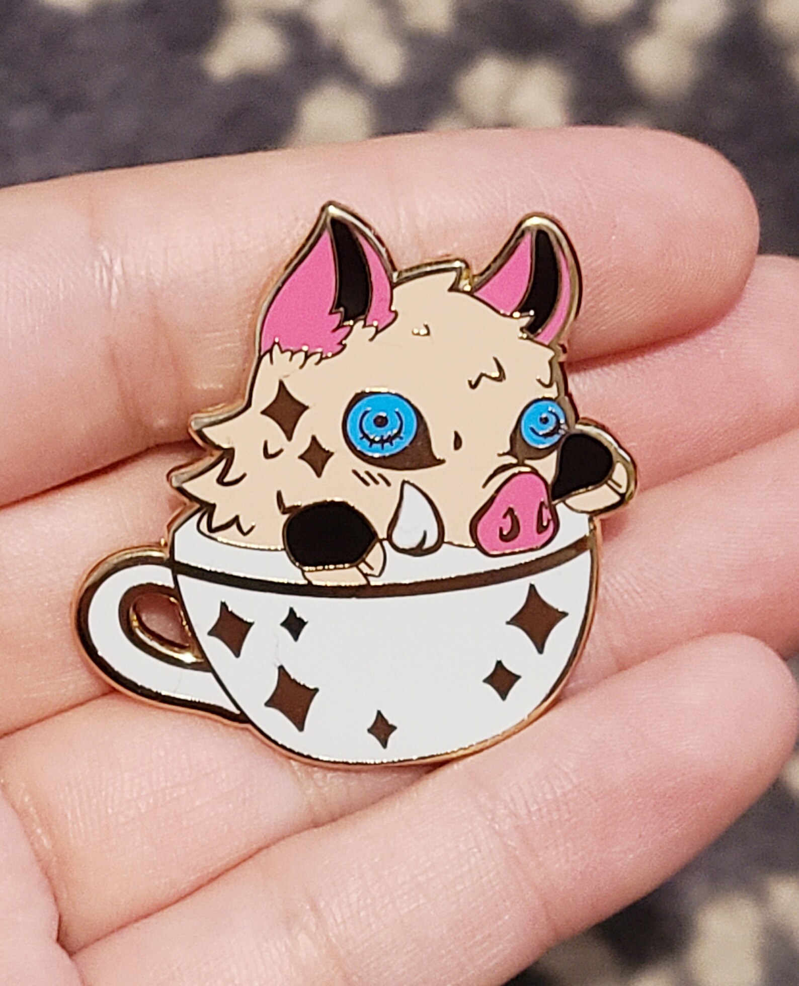 enamel pin of In