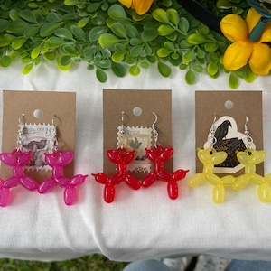 Boucles d&#39;oreilles chien ballon