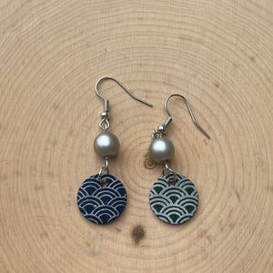Silver Shrinky Dink Round Earrings