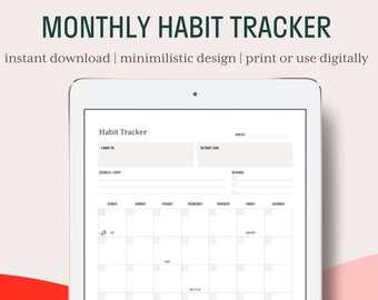 Miesięczny tracker nawyków