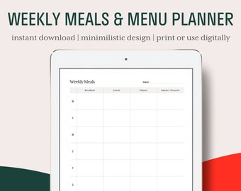 Tygodniowy plan posiłków i menu