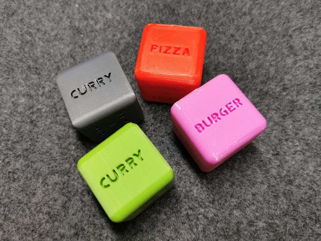 Takeaway Dice 3D Printed Novelty Gift Date Night Couples Dine Munchie