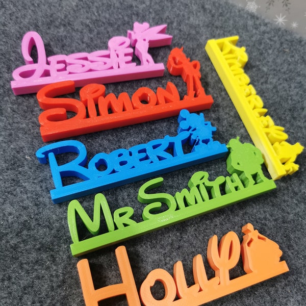 Personalised Disney Style Name Stand | Desk Stand | Cake | School | Plaque