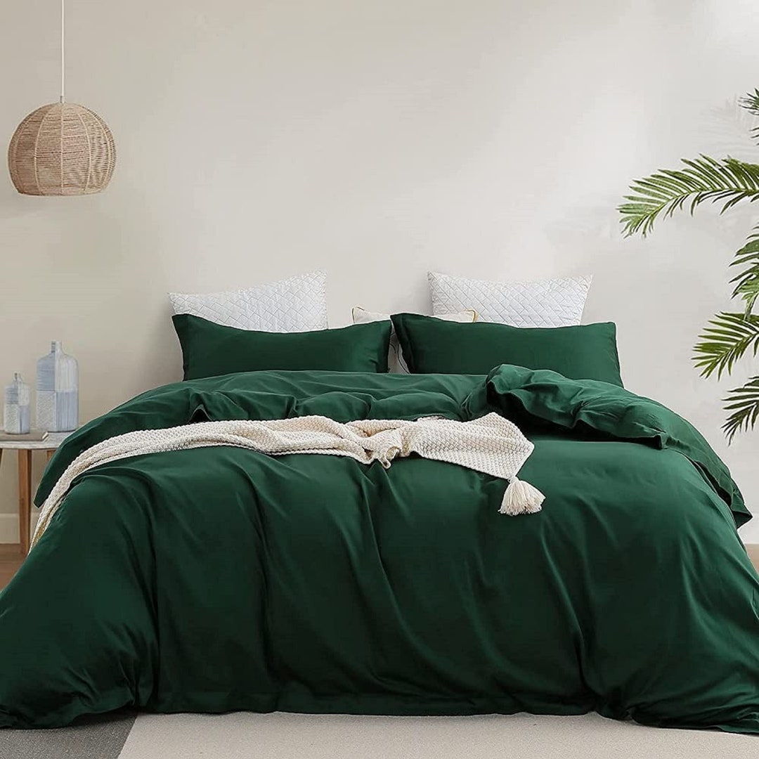 Forest Green Duvet Cover / Linen Duvet Cover / 1 Duvet Cover / Etsy