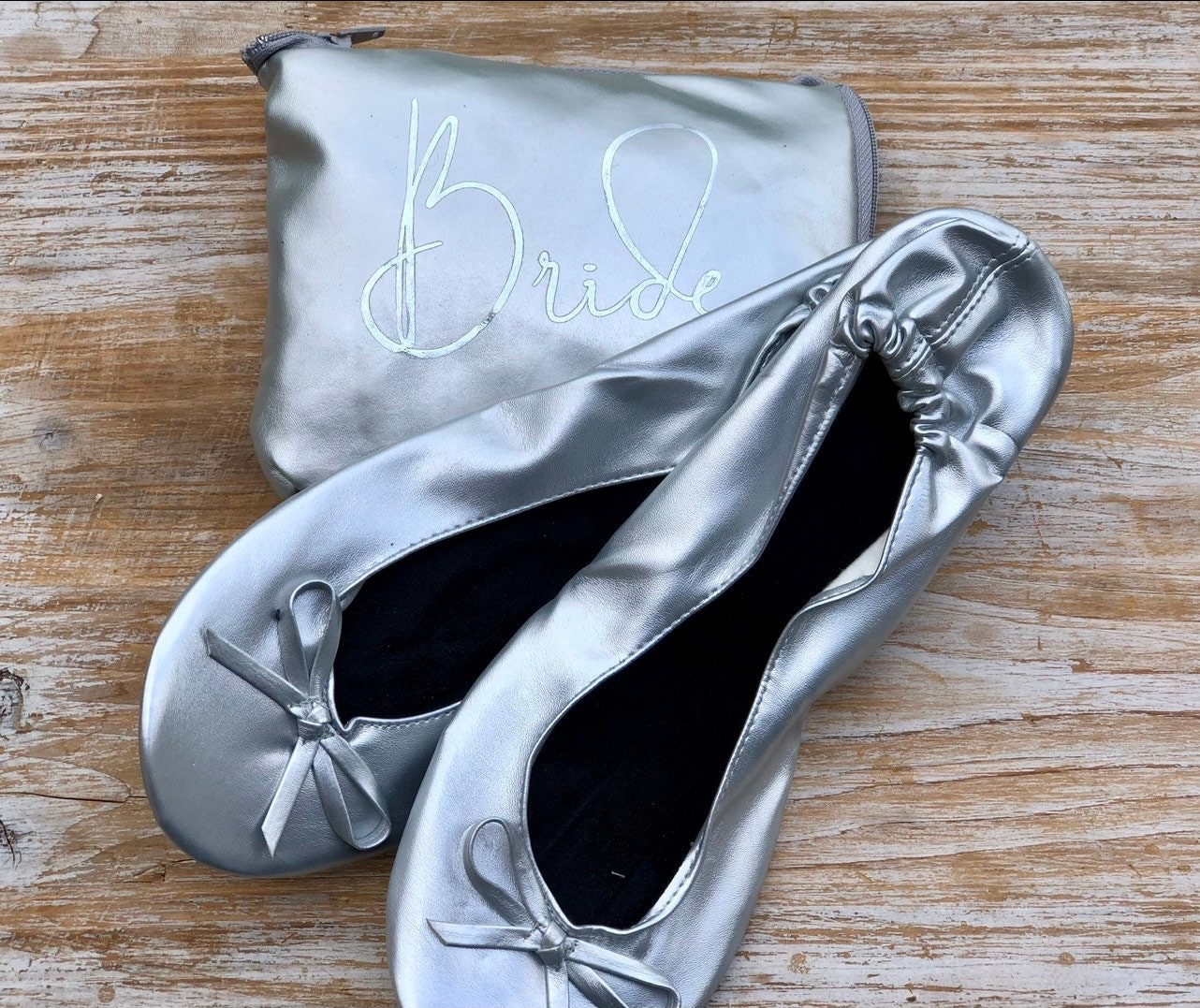 Patent leather folding ladies folding flats in Silver, Creme and Black –  Fit In Clouds