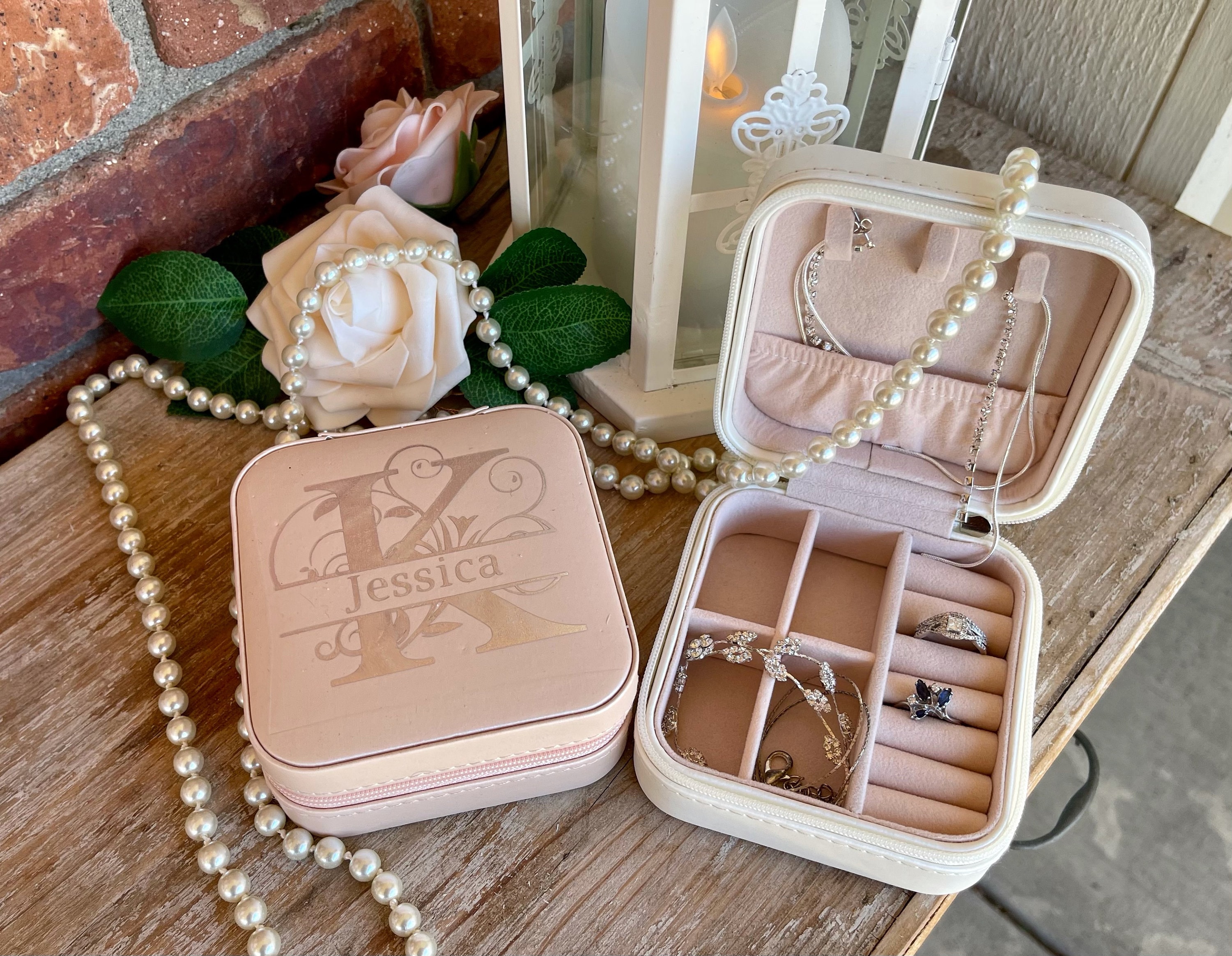 Personalized Travel Jewelry Box Bridesmaid Gift Travel Etsy
