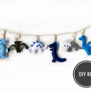 DIY Dinosaur Felt Garland Kit | Felt Kit | Craft Kit | Nursery DIY Craft | Make Your Own Sewing Pattern