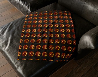 Soft Pumpkin Pattern Blanket