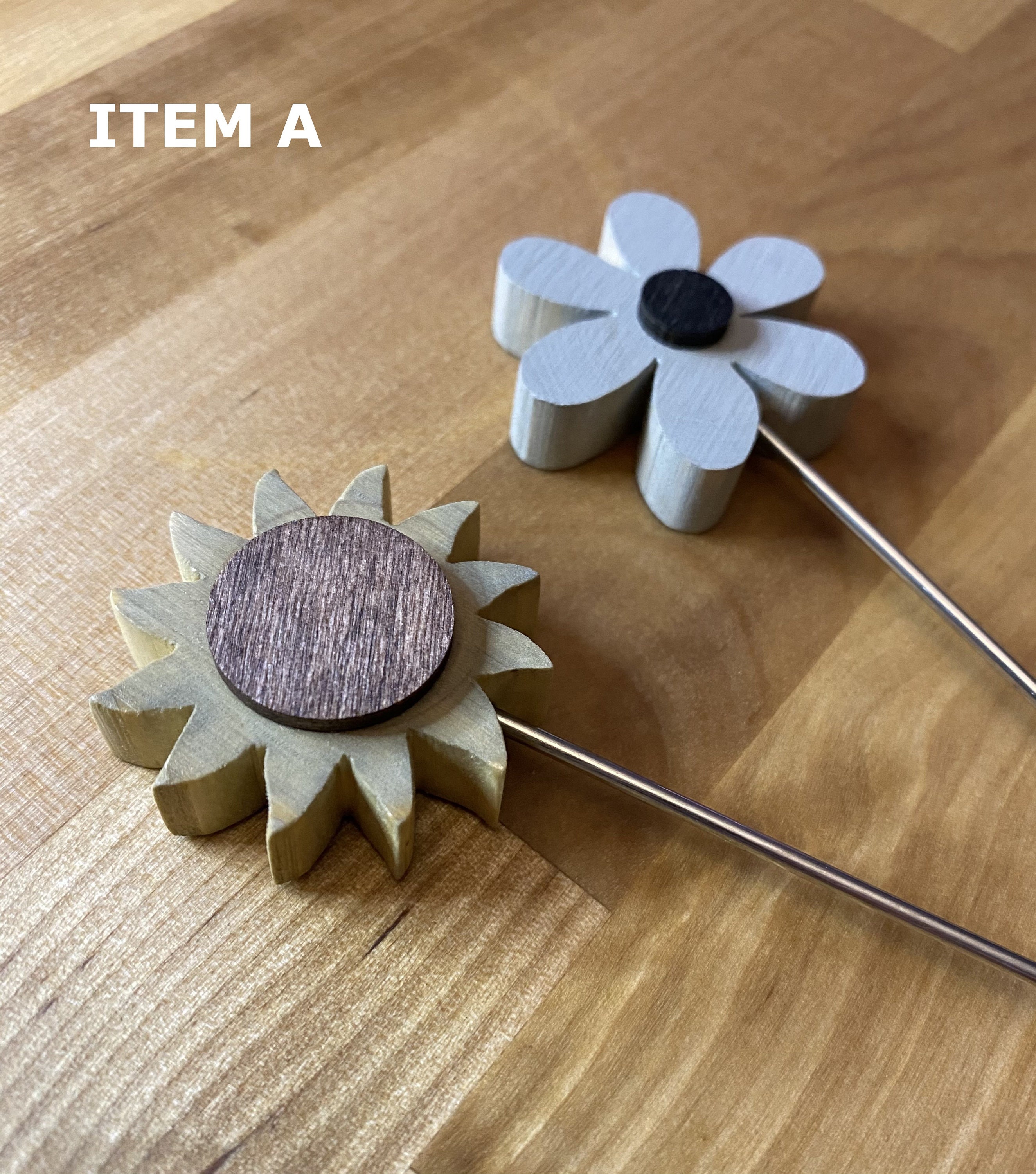 Small Handmade Wooden Flower Plant Sticks Etsy