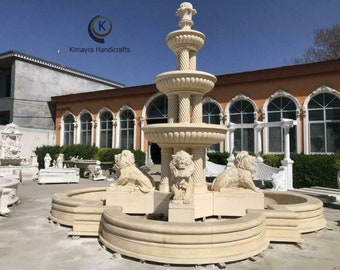 Sandstone Water Fountain For Home, Garden, Monumental Work