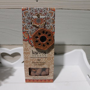 Incense cone, incense cones, scented cones, 40 incense cones with holder, scent patchouli