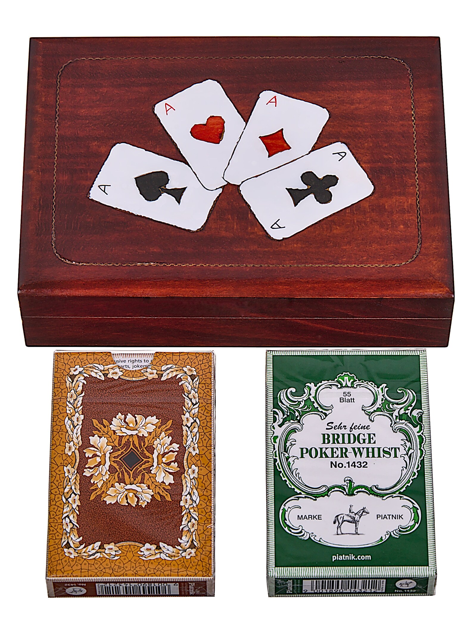 Wooden Box for Playing Cards, Playcards Box, Handmade Box, Handcarved