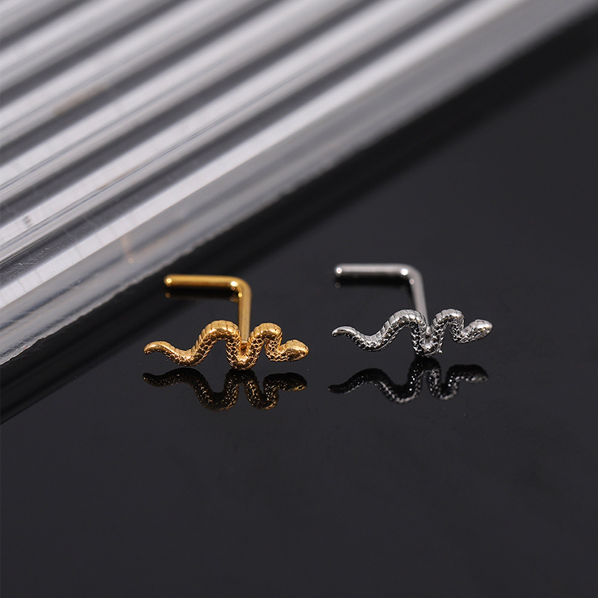 Gold snake nose stud sale
