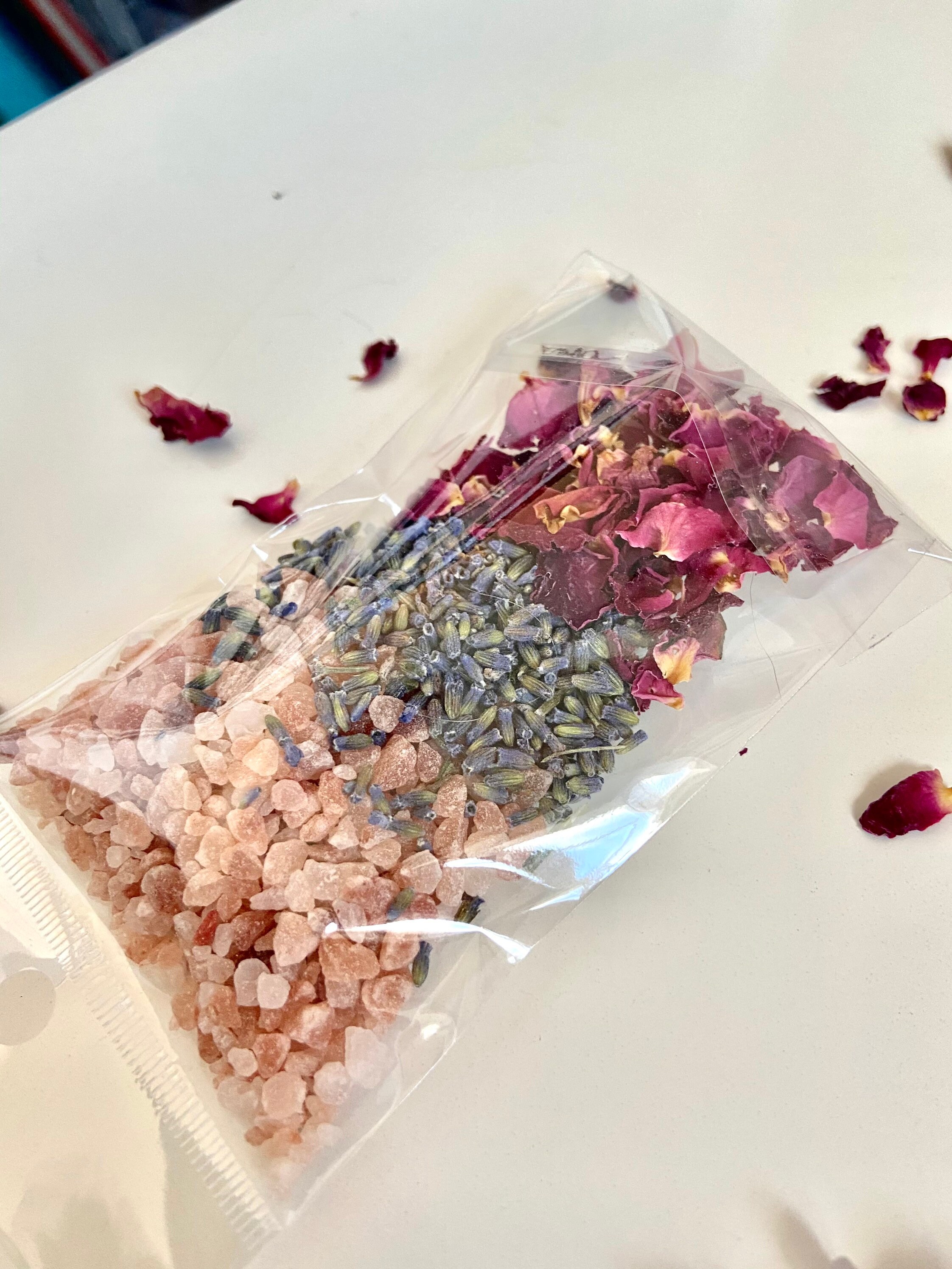 Spiritual rose quartz bath ritual set tea lights crystal Etsy